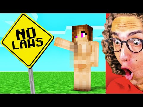 There Are NO RULES For 24 Hours In My Minecraft Server