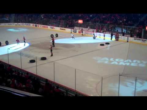 Dec 6, 2011 Kids Skating at the Flames vs Hurricanes game
