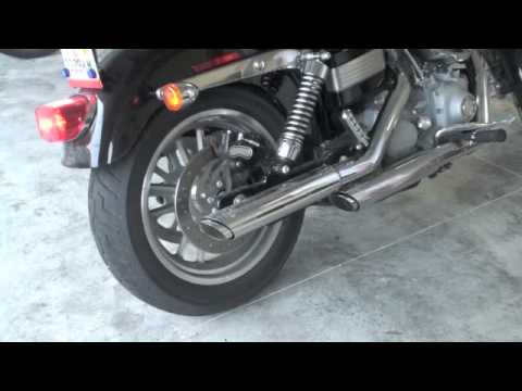 VANCE AND HINES TWIN SLASH 3\" SLIP ONS DYNA FXD