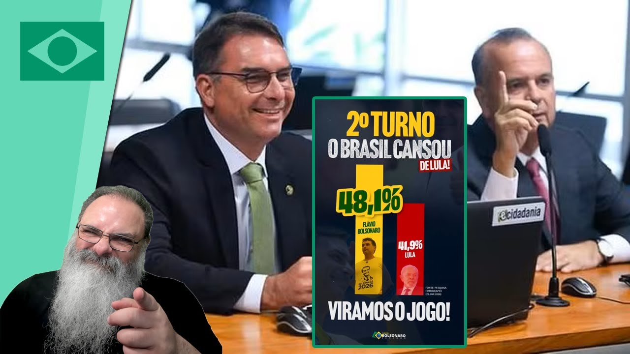 PESQUISA APEX FUTURA MOSTRA FLÁVIO BOLSONARO SEIS PONTOS a FRENTE de LULA no SEGUNDO TURNO