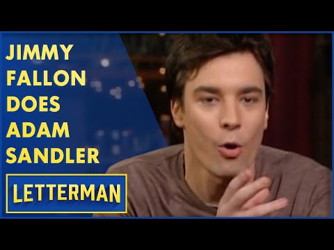 Jimmy Fallon Does His Impressions Of Adam Sandler, Jerry Seinfeld | Letterman