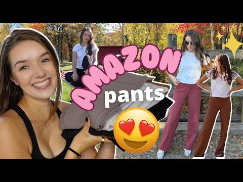 I Found the BEST Wide Leg Pants on AMAZON! | G4FREE Activewear Try On