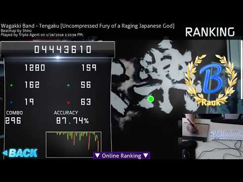 [osu!] ★7.93 Wagakki Band - Tengaku [Uncompressed Fury of a Raging Japanese God] PASS (FINALLY!)