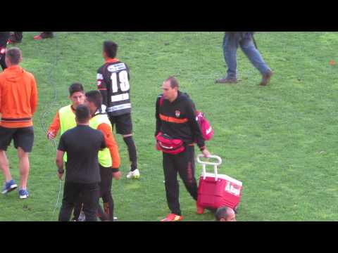 "Huracán Naranja tras descenso de Cobreloa en Chillán." Barra: Huracan Naranja &bull; Club: Cobreloa