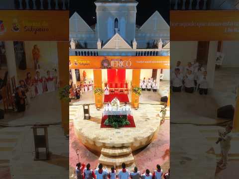 Captação aérea do Cerco de Jericó em Ipubi-PE | Noite de encerramento #eucaristia #comunhão #drone