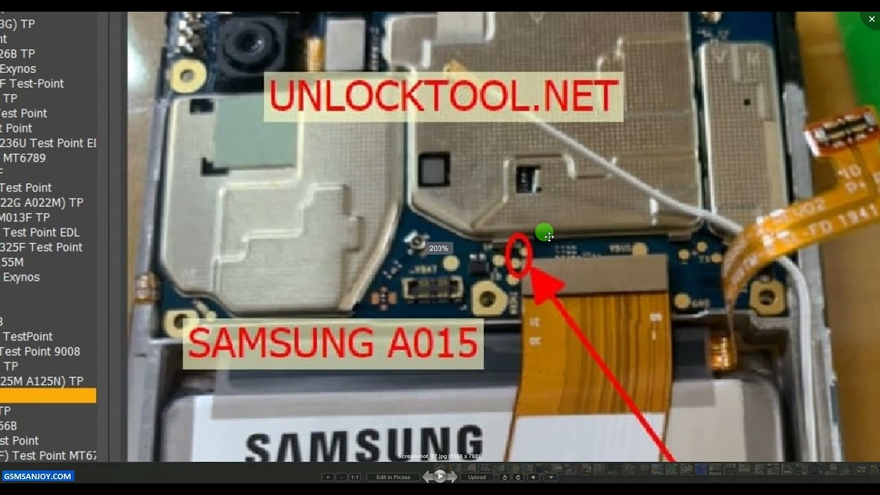 Samsung Galaxy A01 A015F/A015G Test Point | EDL 9008 Mode #gsmsanjoy