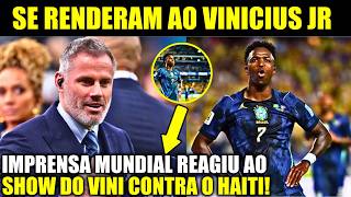 🚨NOSSA! OLHA COMO A IMPRENSA MUNDIAL REAGIU AO SHOW DO VINI JR CONTRA O HAITI!