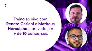 Treino ao vivo com Renato Cariani e Matheus Herculano, aprovado em + de 10 concursos