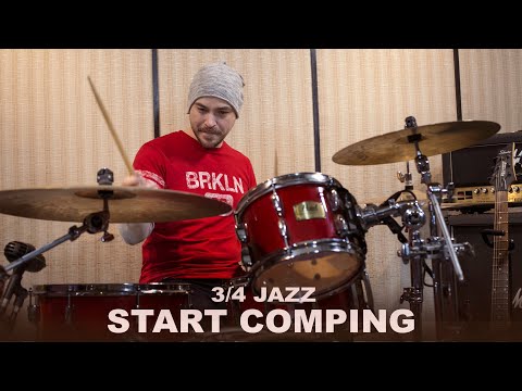 Drum Lesson #118 - 3/4 Jazz - Start Comping - Better Drums - Drum Instruction