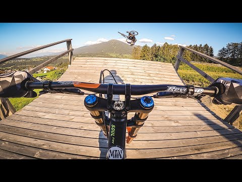 My New DOWNHILL BIKE On The Crankworx Slopestyle Course!