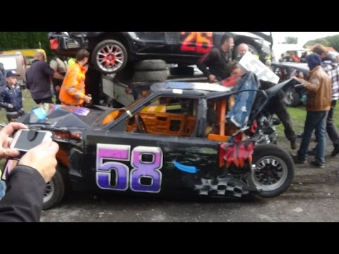 EK bangers Warneton 06-09-2015 Compilation + Ramp roll overs & Caravanrace