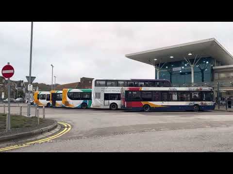 STAGECOACH BUS ROUTE 100 DEPARTING HASTINGS BUS STATION