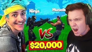 Ninja Vs. Muselk For *$20,000* In Fortnite Battle Royale!