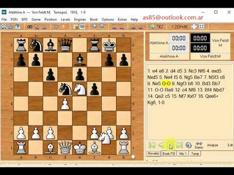 Alekhine Alexander Aleksandrovich and  von feldt 1 0   513