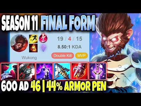 Wukong Season 11 Build FINAL CARRY FORM 🔥 600+AD | MAX PEN 🔥 LoL Wukong Guide Preseason s11 Gameplay