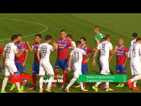 Skrót meczu Raków Częstochowa - Zagłębie Sosnowiec (2:2)