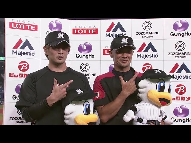 マリーンズ・涌井投手・福浦選手ヒーローインタビュー 2018/7/22 M-Bs