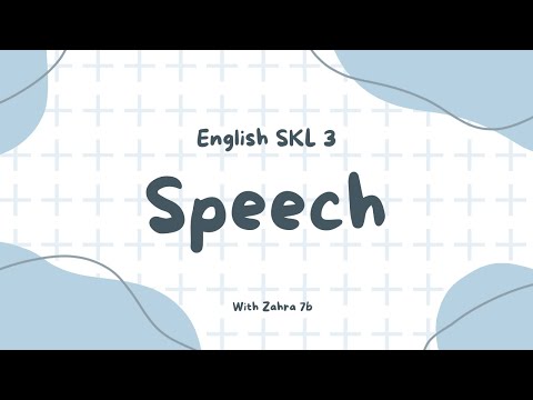 English SKL 3 - Speech Believe In Allah by Zahra Nusaybah (Ara) 7b