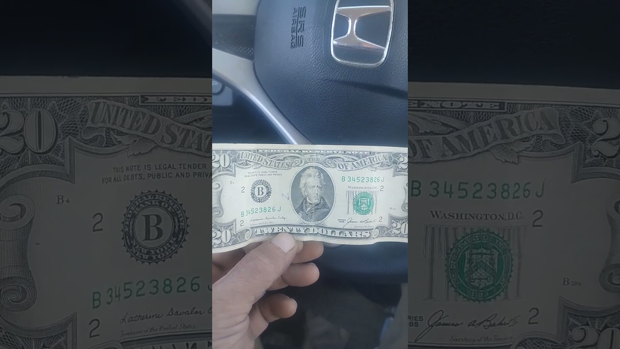 beautiful old 20$ note