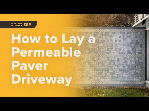 How to Lay a Paver Driveway over a Permeable Base Construction