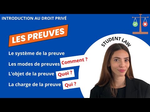 Les preuves - Introduction au droit privé