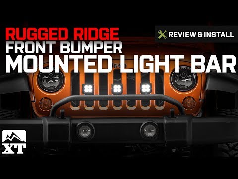 Jeep Wrangler Rugged Ridge Front Bumper Mounted Light Bar (2007-2017 JK) Review & Install