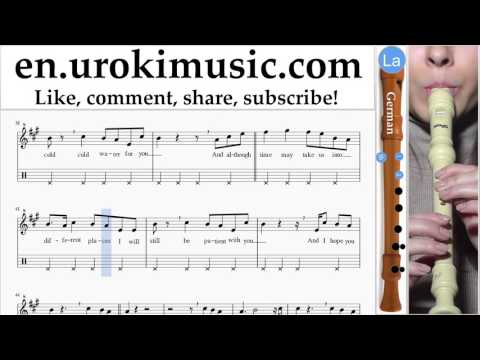 How to Play Recorder G. Major Lazer, Justin Bieber - Cold Water Part#2 Melody School Learn Class