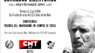 preview picture of video 'Conferencia Vigencia del anarquismo CNT Motril'