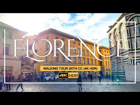 FLORENCE, ITALY [4K HDR] Walking Tour ▶74 min (with Subtitles)