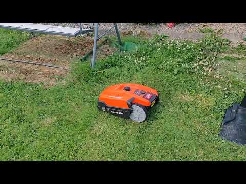 Openmower first trial cut on the garden.