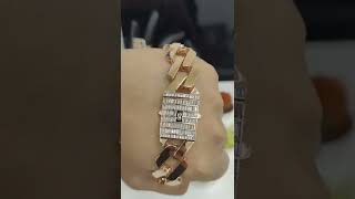 18ct Italian Monaco Bracelet/ #mensfashion #monaco #goldjewellery #bracelets #cuban #diamond #shorts