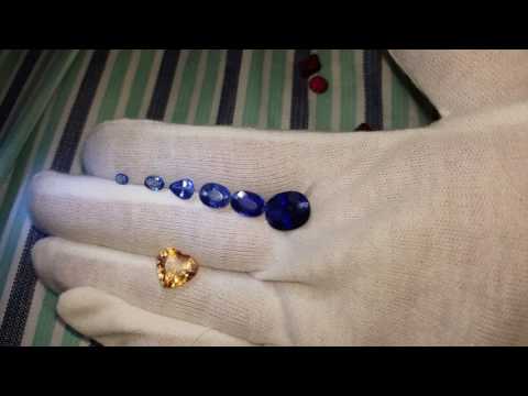 Sapphires of varying size and quality