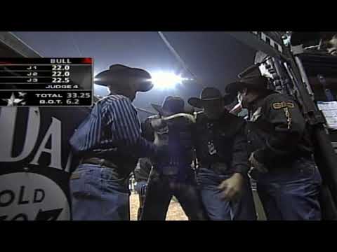 Scaredy Cat bucks Cory Melton - 06 PBR Finals