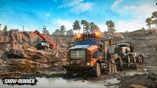 Extreme Dangerous Off Road Truck Driving Skill | Snowrunner Live Gameplay | 4x4 Offroad Gameplay
