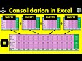 Consolidation In Excel Hindi How To Consolidate Data In Excel