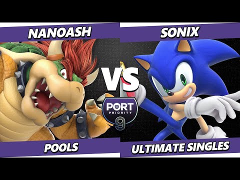 Port Priority 9 - Sonix (Sonic) Vs. Nanoash (Bowser, Game & Watch) Smash Ultimate - SSBU