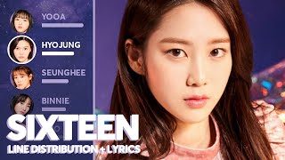 OH MY GIRL - Sixteen (Line Distribution + Lyrics)