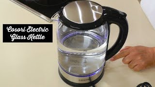 Cosori Electric Glass Kettle Review ~ Hot Water Kettle Unboxing ~ Amy Learns to Cook