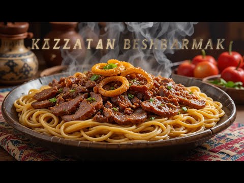 Kazakhstan Beshbarmak Recipe / Traditional Horse Meat Noodles Step by Step