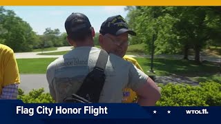 Like father, like son: Wood County veteran gets surprise visit during Flag City Honor Flight