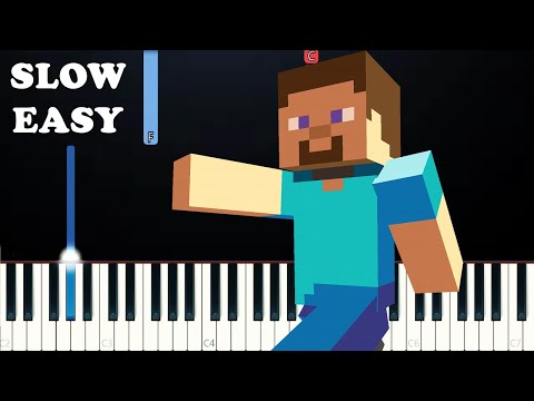 C418 - Wet Hands (Minecraft) (SLOW EASY PIANO TUTORIAL)
