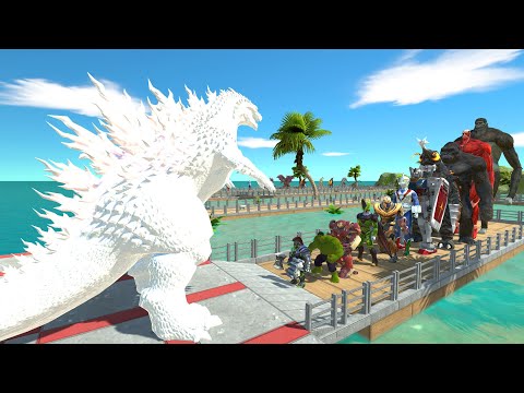 Gojira White vs Titan Beast OASIS DEATH RUN - Animal Revolt Battle Simulator