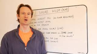 Video thumbnail for My experience with the Shure WH20 (XLR) dynamic headset microphone by JeffreySchmidtMusic