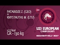 1/2 GR - 130 kg: M. KNYSTAUTAS (LTU) df. Z. PATARIDZE (GEO) by FALL, 9-4