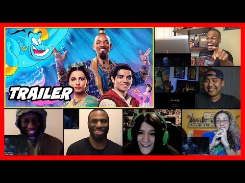 ALADDIN Trailer #2 (Will Smith Disney Live Action Movie) REACTIONS MASHUP