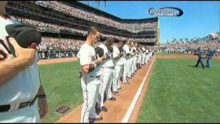 Matt Nathanson Sings National Anthem - San Francisco Giants Opening Day 2010