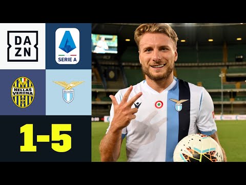 Dreifacher Immobile! Lazio schießt Verona ab: Hellas Verona - Lazio Rom 1:5 | Serie A | DAZN