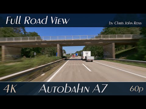 Autobahn (A7), Germany: RP Dorfmark - Soltau - Schneverdingen - Bispingen - RS Lüneburger Heide - 4K
