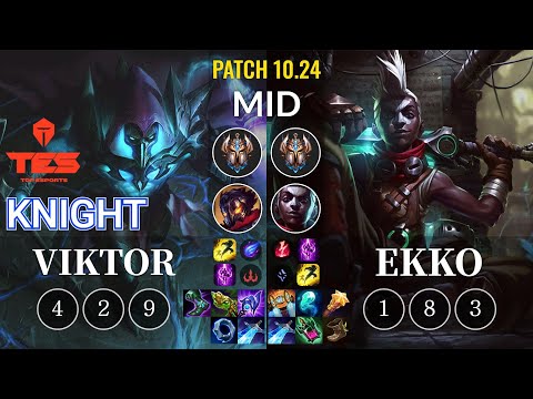 TES knight Viktor vs Ekko Mid - KR Patch 10.24