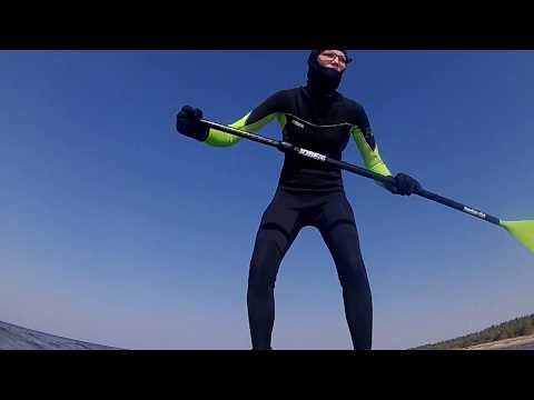 Stand Up Paddle Surfing in Baltic sea|september
